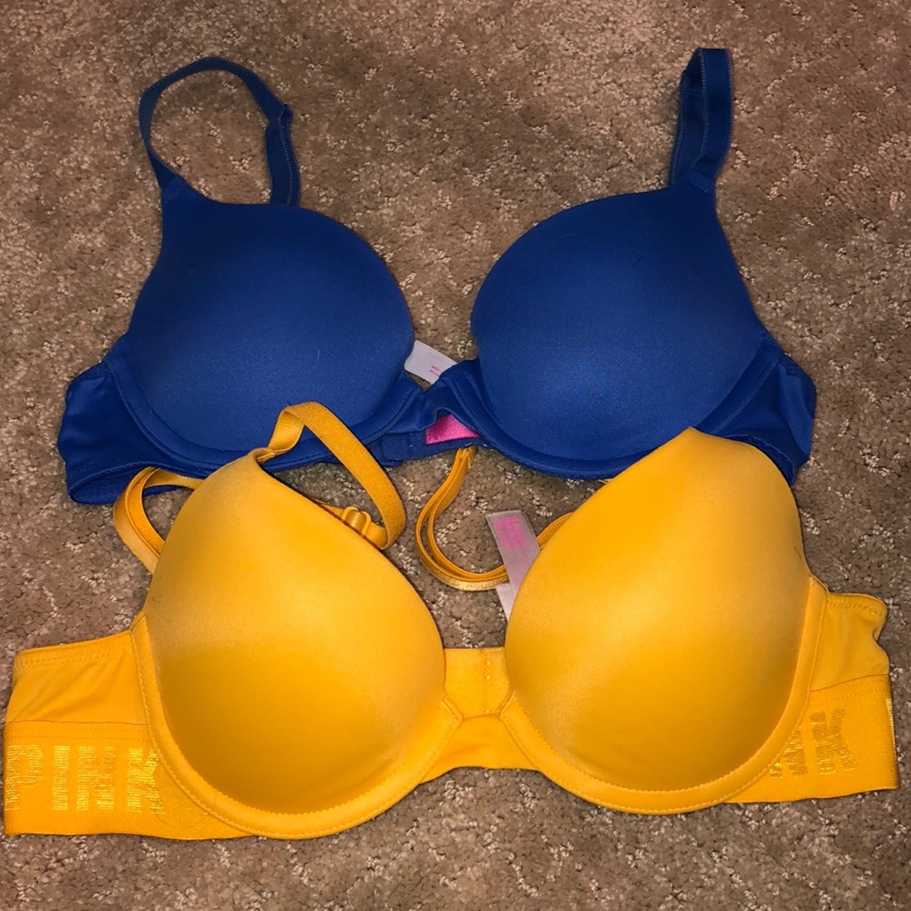 VS PINK PUSH UP BRAS SET OF 2